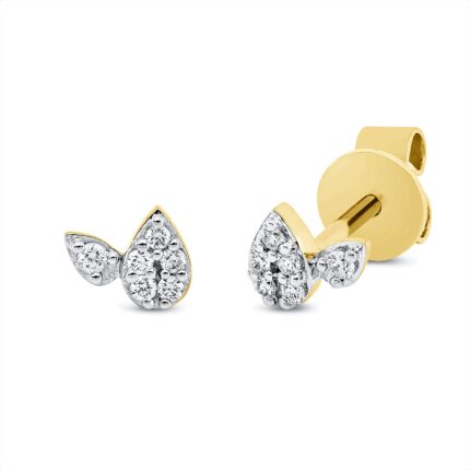 Ohrstecker Gelbgold 18kt 0,07 Diamantschmuck mit 12 Diamanten - 2T053