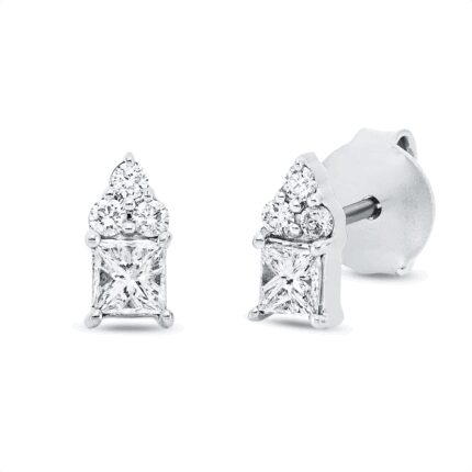 Ohrstecker Weißgold 18kt 0,40 Diamantschmuck mit 8 Diamanten - 2T239