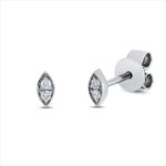 Ohrstecker Weißgold 18kt 0,04 Diamantschmuck mit 4 Diamanten - 2T264
