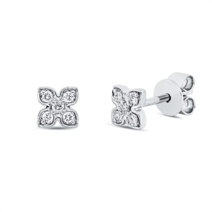 Ohrstecker Weißgold 18kt 0,09 Diamantschmuck mit 10 Diamanten - 2T265