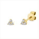 Ohrstecker Gelbgold 18kt 0,08 Diamantschmuck mit 6 Diamanten - 2T267