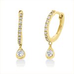 Creolen Gelbgold 18kt 0,19 Diamantschmuck mit 22 Diamanten - 2T276