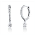 Creolen Weißgold 18kt 0,20 Diamantschmuck mit 22 Diamanten - 2T276