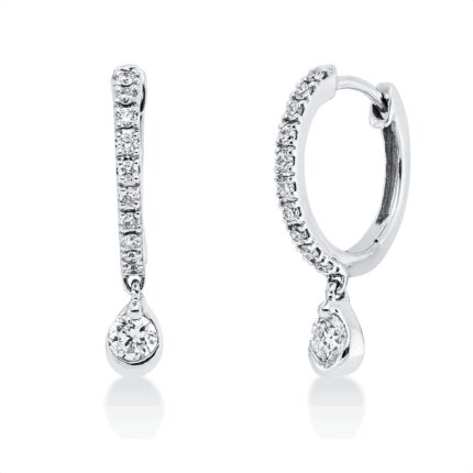 Creolen Weißgold 18kt 0,20 Diamantschmuck mit 22 Diamanten - 2T276