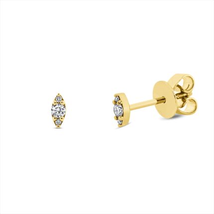 Ohrstecker Gelbgold 18kt 0,07 Diamantschmuck mit 6 Diamanten - 2T773