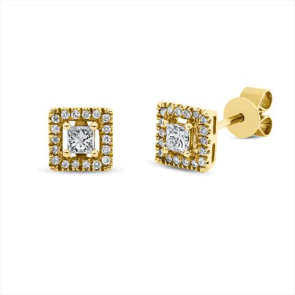 Ohrstecker Gelbgold 18kt 0,30 Diamantschmuck mit 38 Diamanten - 2T854