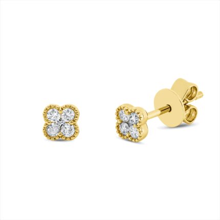 Ohrstecker Gelbgold 18kt 0,14 Diamantschmuck mit 10 Diamanten - 2T871