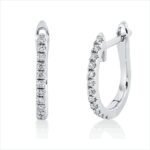 Creolen Weißgold 18kt 0,12 Diamantschmuck mit 24 Diamanten - 2T944