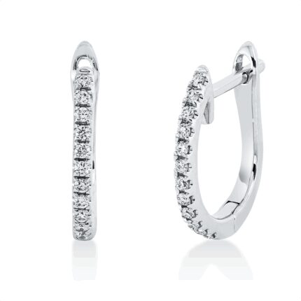 Creolen Weißgold 18kt 0,12 Diamantschmuck mit 24 Diamanten - 2T944