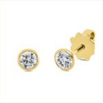 Ohrstecker Zarge Gelbgold 18kt 0,50 Diamantschmuck mit 2 Diamanten - 2U139