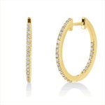 Creolen Gelbgold 18kt 0,39 Diamantschmuck mit 52 Diamanten - 2U142