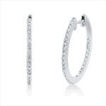 Creolen Weißgold 18kt 0,39 Diamantschmuck mit 52 Diamanten - 2U142