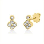 Ohrstecker Gelbgold 18kt 0,41 Diamantschmuck mit 10 Diamanten - 2U147