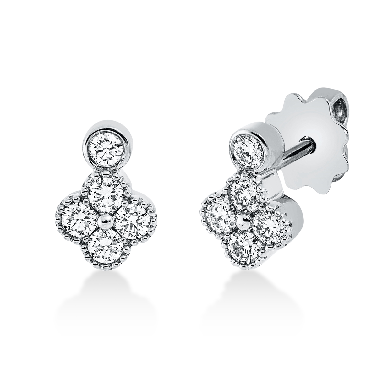 2U147W Ohrstecker Weißgold 18kt 0,41 Diamantschmuck mit 10 Diamanten - 2U147 – Bild 1