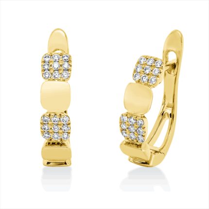 Creolen Gelbgold 18kt 0,17 Diamantschmuck mit 36 Diamanten - 2U151