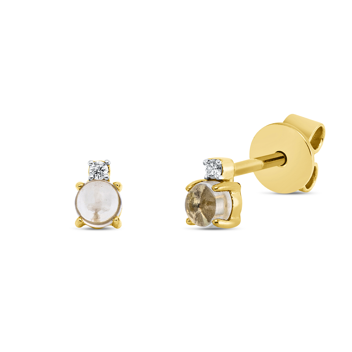 2U192G Ohrstecker 4er-Krappe Gelbgold 18kt 0,02 Diamantschmuck Farbstein 0,31 ct - 2U192 – Bild 1