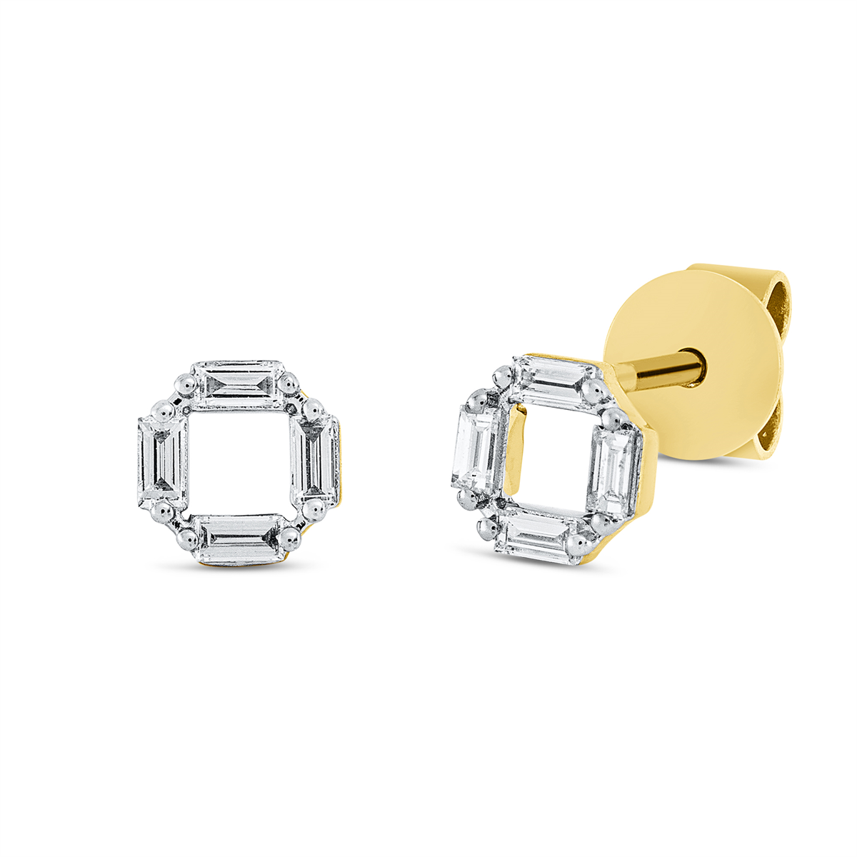 2U197G Ohrstecker Gelbgold 18kt 0,12 Diamantschmuck mit 8 Diamanten - 2U197 – Bild 1