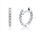 Creolen Weißgold 18kt 0,37 Diamantschmuck mit 26 Diamanten - 2U205