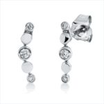 Ohrschmuck Weißgold 18kt 0,10 Diamantschmuck mit 6 Diamanten - 2U273