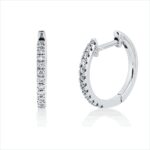 Creolen 3er-Krappe Weißgold 18kt 0,16 Diamantschmuck mit 30 Diamanten - 2U378