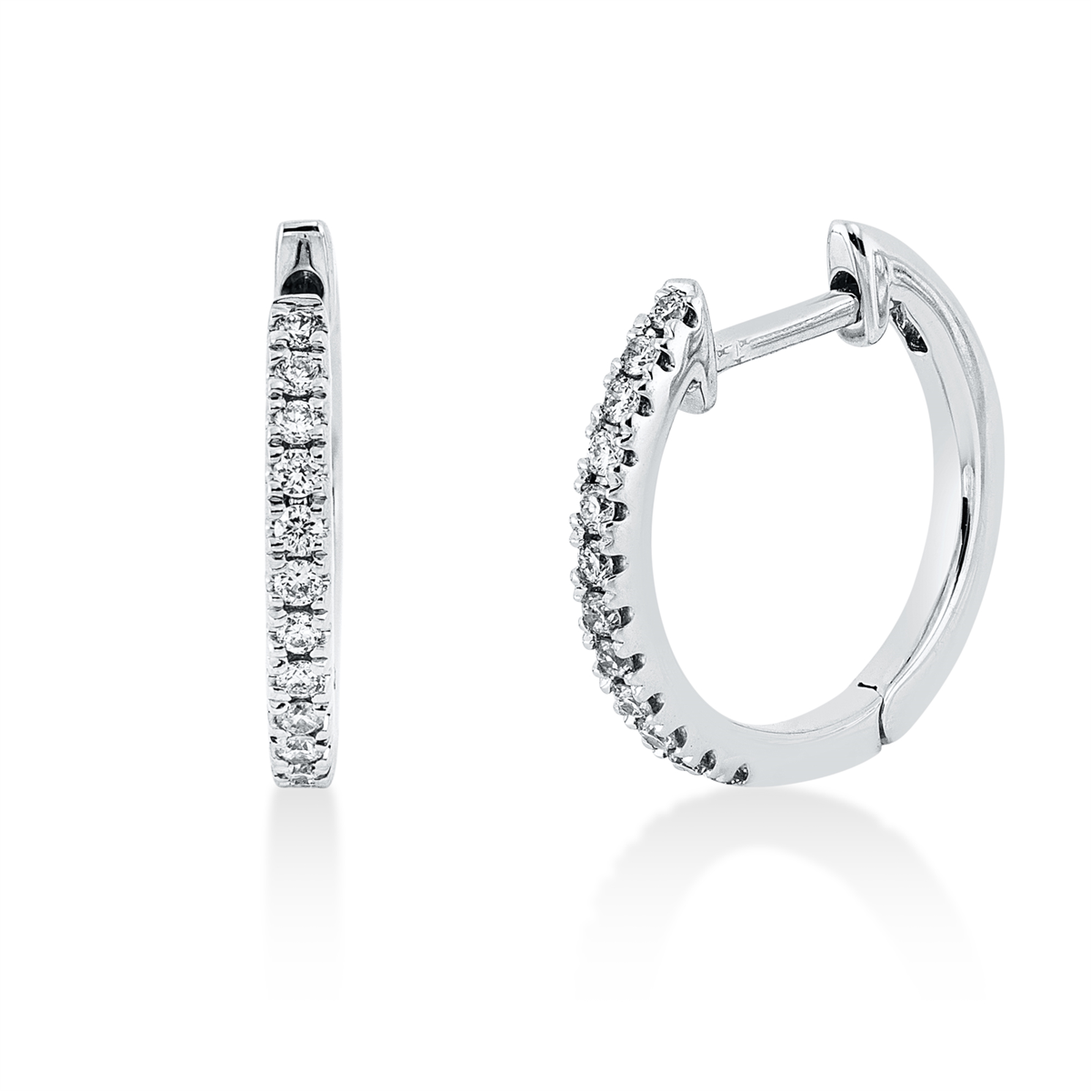 2U378W Creolen 3er-Krappe Weißgold 18kt 0,16 Diamantschmuck mit 30 Diamanten - 2U378 – Bild 1