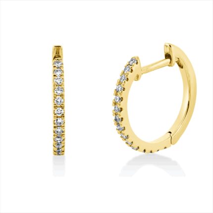 Creolen Gelbgold 18kt 0,16 Diamantschmuck mit 30 Diamanten - 2U379