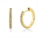 Creolen Gelbgold 18kt 0,21 Diamantschmuck mit 26 Diamanten - 2U505