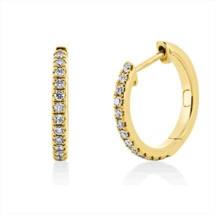 Creolen Gelbgold 18kt 0,21 Diamantschmuck mit 26 Diamanten - 2U505