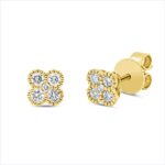 Ohrstecker Gelbgold 18kt 0,31 Diamantschmuck mit 10 Diamanten - 2U535