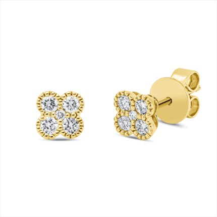 Ohrstecker Gelbgold 18kt 0,31 Diamantschmuck mit 10 Diamanten - 2U535