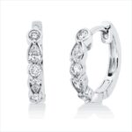 Creolen Weißgold 18kt 0,39 Diamantschmuck mit 12 Diamanten - 2U543