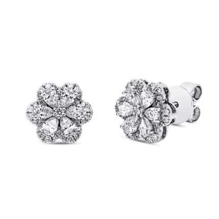 Ohrstecker Weißgold 18kt 0,71 Diamantschmuck mit 74 Diamanten - 2U545