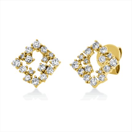 Ohrstecker Gelbgold 18kt 0,58 Diamantschmuck mit 32 Diamanten - 2U596