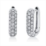 Creolen Weißgold 18kt 0,63 Diamantschmuck mit 50 Diamanten - 2U610