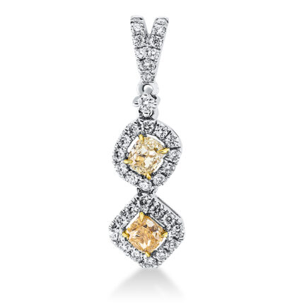 Anhänger Weißgold / Gelbgold 18kt 0,56 Diamantschmuck mit 37 Diamanten - 3G659
