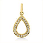 Anhänger Gelbgold 18kt 0,09 Diamantschmuck mit 22 Diamanten - 3H854