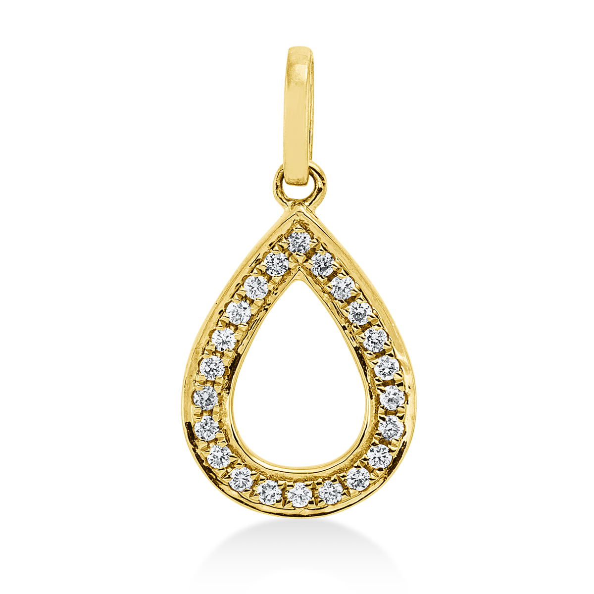 3H854G Anhänger Gelbgold 18kt 0,09 Diamantschmuck mit 22 Diamanten - 3H854 – Bild 1