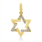 Anhänger Gelbgold 18kt 0,18 Diamantschmuck mit 15 Diamanten - 3H859