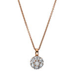Collier Rosegold 18kt 0,77 Diamantschmuck mit 13 Diamanten - 4F458