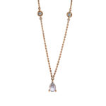 Collier Rosegold 18kt 0,56 Diamantschmuck mit 3 Diamanten - 4G862