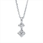 Collier Weißgold 18kt 0,10 Diamantschmuck mit 5 Diamanten - 4J644