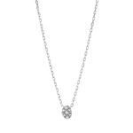 Collier Weißgold 18kt 0,13 Diamantschmuck mit 9 Diamanten - 4J863