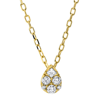 Collier Gelbgold 18kt 0,14 Diamantschmuck mit 6 Diamanten - 4J865