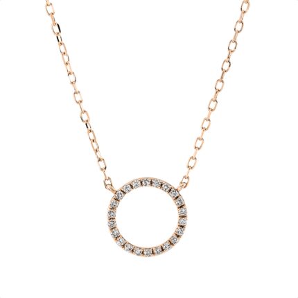 Collier Rosegold 18kt 0,11 Diamantschmuck mit 22 Diamanten - 4K857