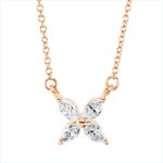 Collier Rosegold 18kt 0,24 Diamantschmuck mit 4 Diamanten - 4L631