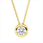 Collier Zarge Gelbgold 18kt 0,24 Diamantschmuck mit 1 Diamanten - 4L986