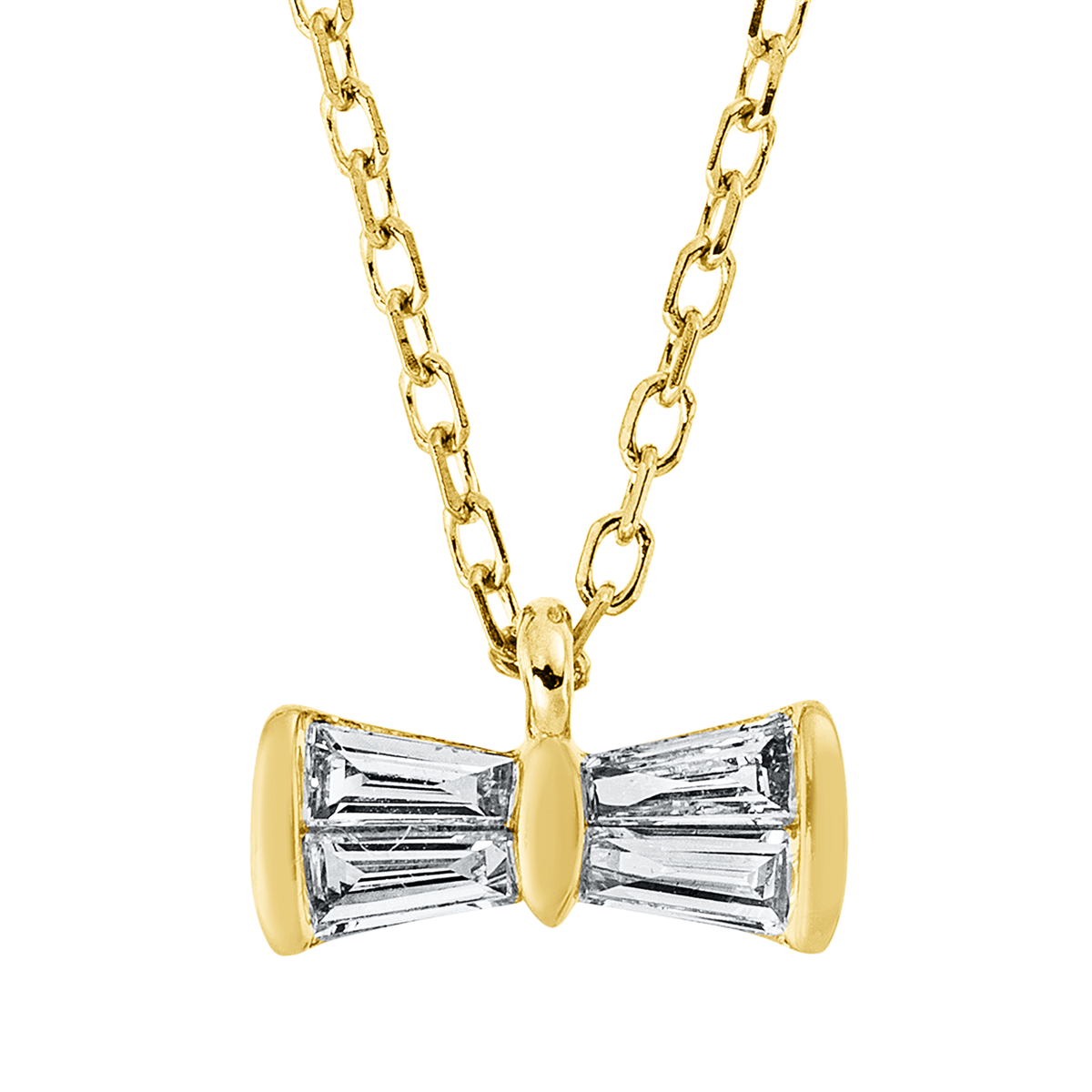 4N579G Collier Gelbgold 18kt 0,10 Diamantschmuck mit 4 Diamanten - 4N579 – Bild 1