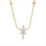 Collier Gelbgold 18kt 0,40 Diamantschmuck mit 10 Diamanten - 4N705