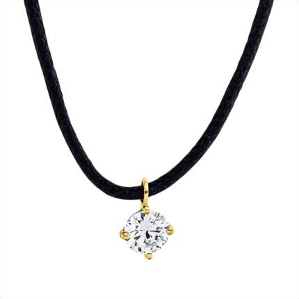 Collier Gelbgold 18kt 0,19 Diamantschmuck mit 1 Diamanten - 4N733