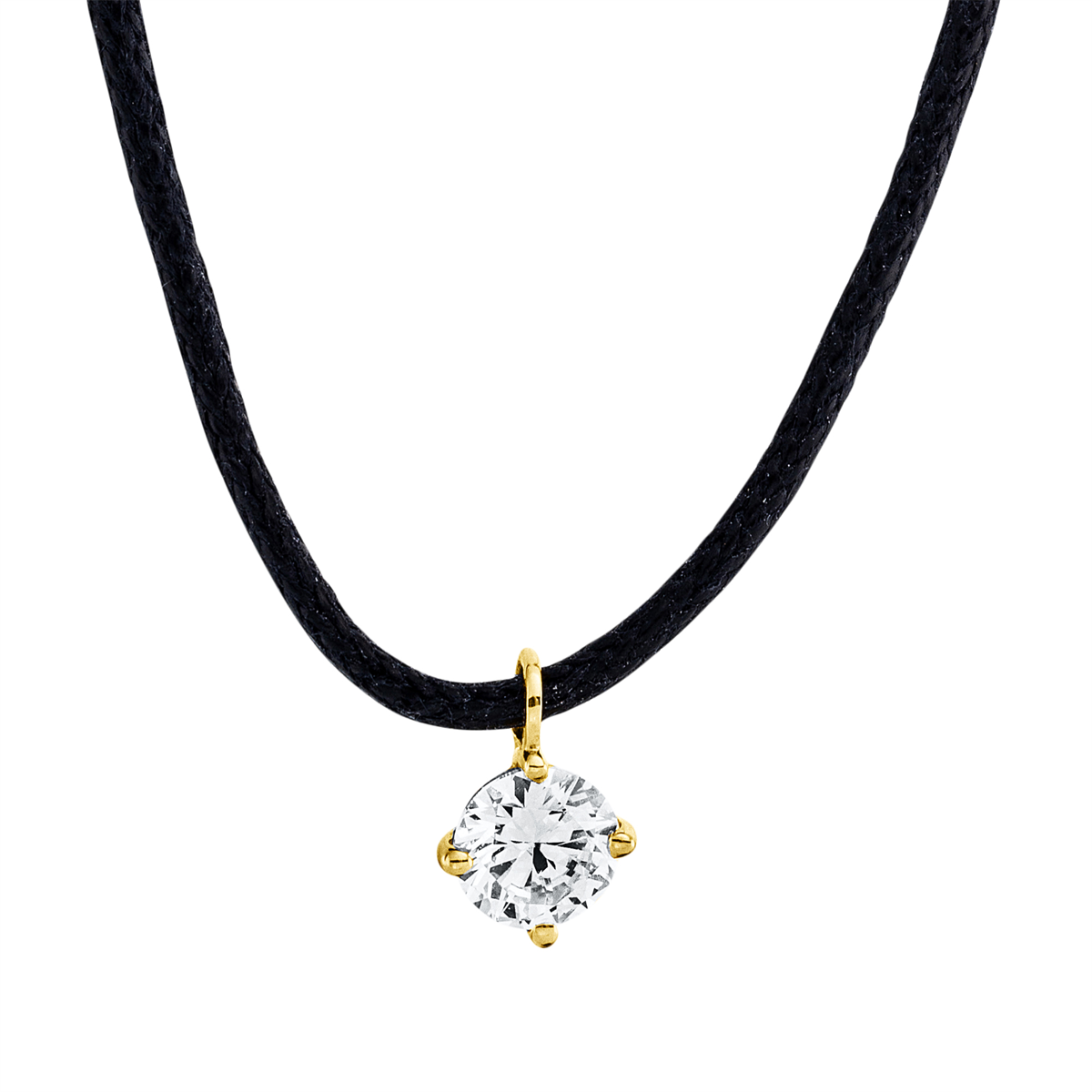 4N733G Collier Gelbgold 18kt 0,19 Diamantschmuck mit 1 Diamanten - 4N733 – Bild 1
